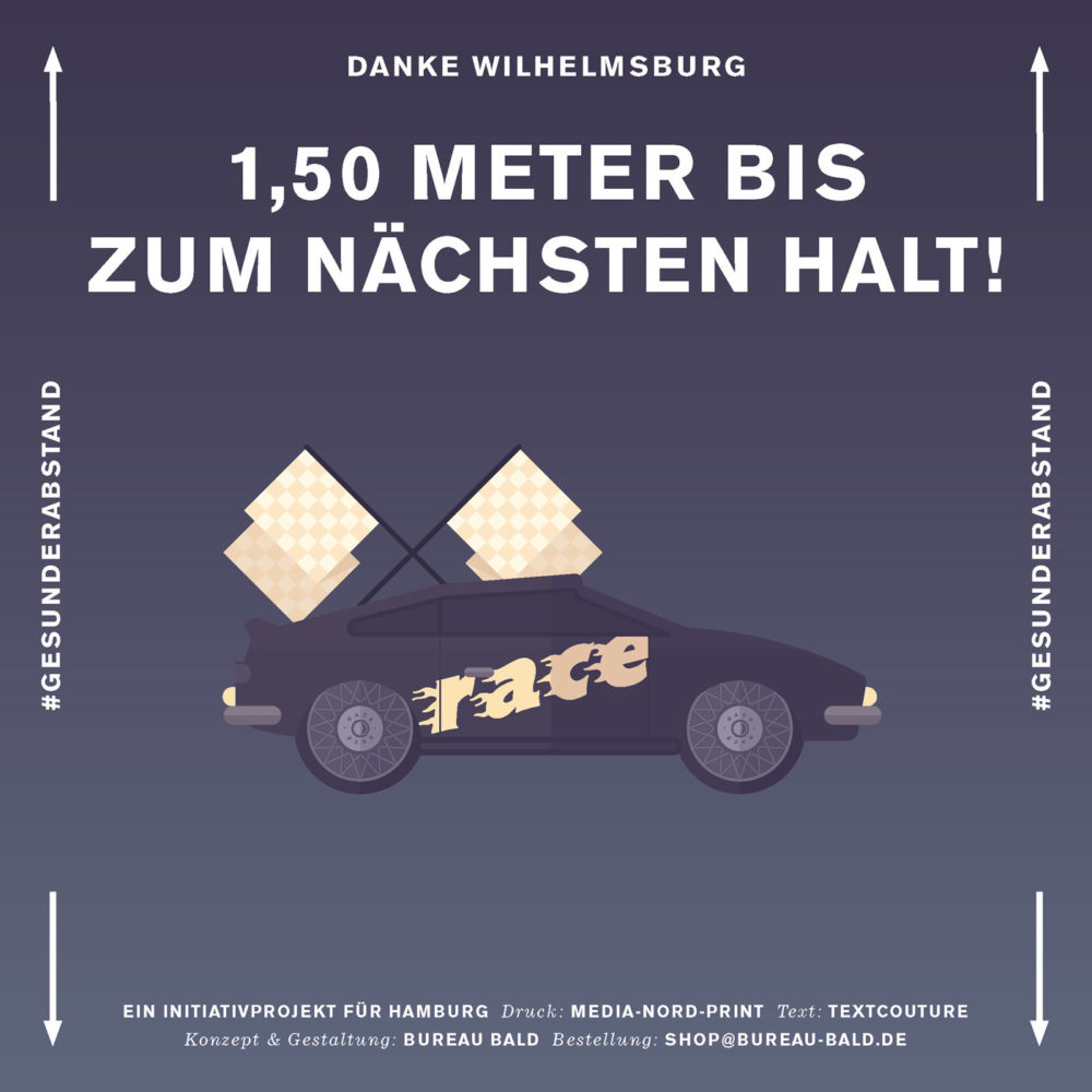 Abstandsaufkleber Wilhelmsburg