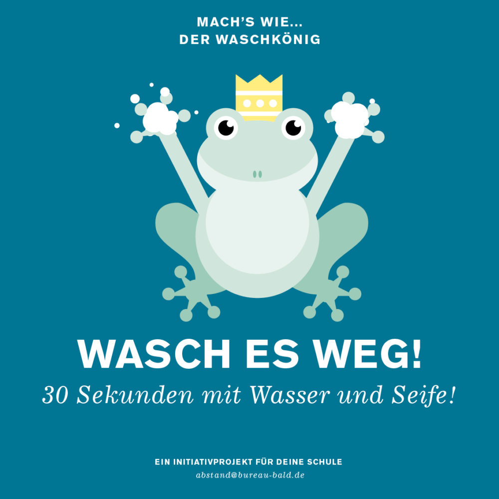 Schul Abstandsaufkleber "Waschköng"