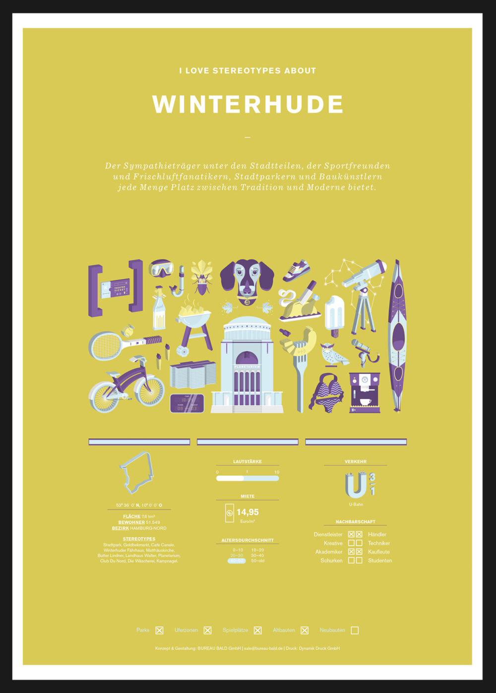 Winterhude (Original) Plakat A2